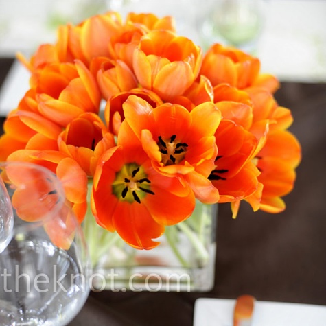 Orange Flower Centerpiece Idea Its Fun Color Friday and I decided to do a 